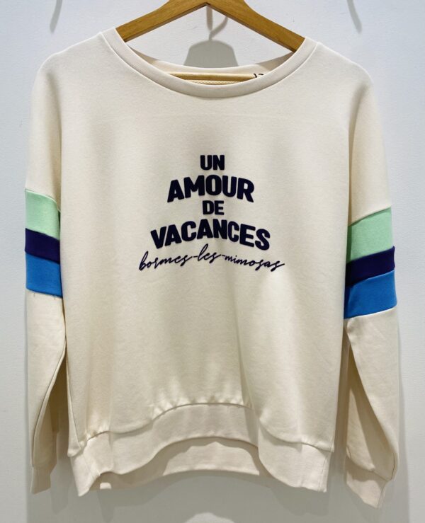 Sweat Anouck & Ninon Un amour de vacances  velours