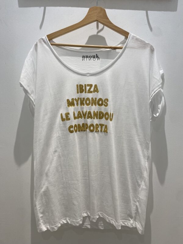 Tee-Shirt Anouck & Ninon Tal Ibiza Paillette Or