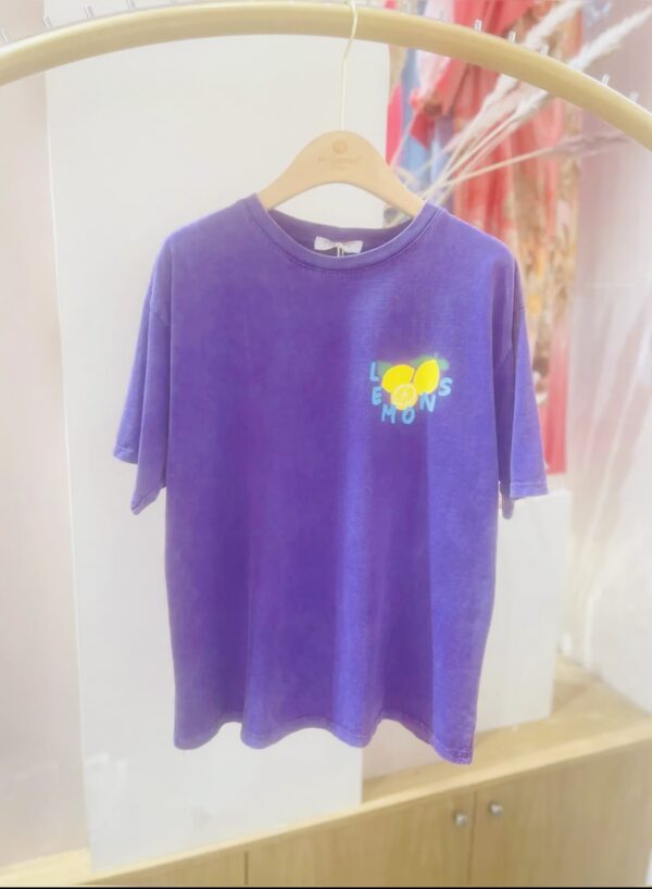 TEE SHIRT LEMONS VIOLET POHEME