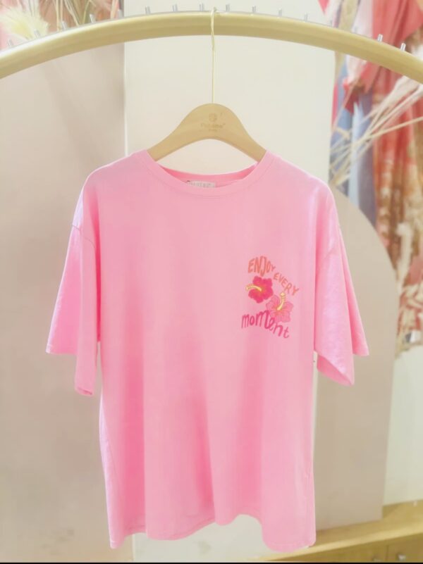 TEE SHIRT ENJOY ROSE POHEME