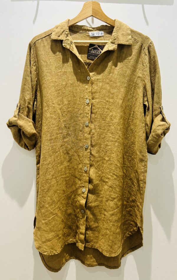 Robe en lin col chemise Charlie