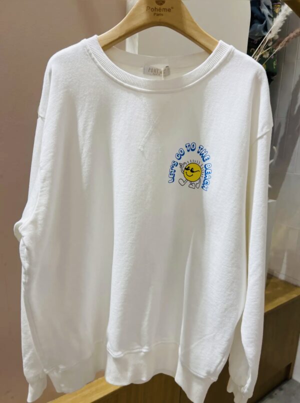 SWEAT SMILEY BLANC POHEME